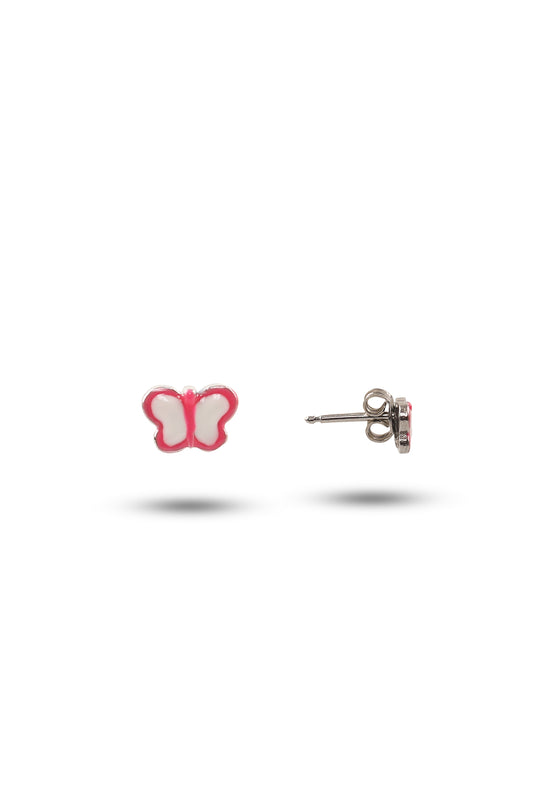 butterfly pink white
