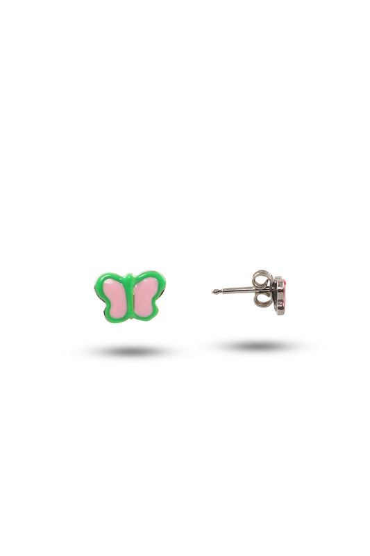 butterfly green pink